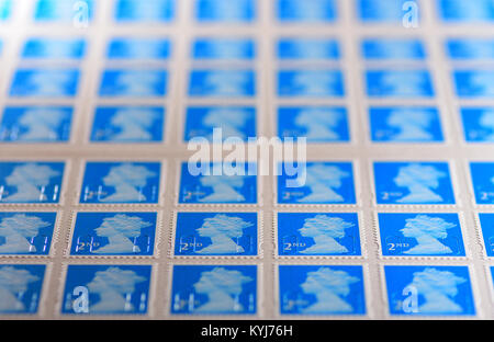 La 2e classe feuille de timbres Banque D'Images