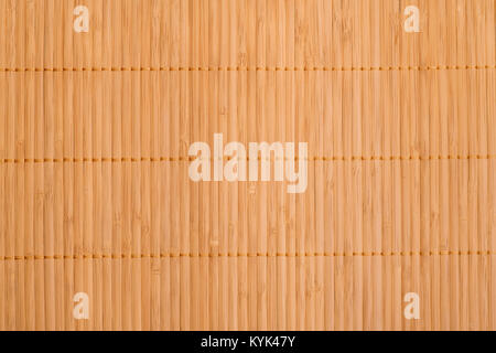 Tapis bambou close up. La texture en bois et l'arrière-plan Banque D'Images