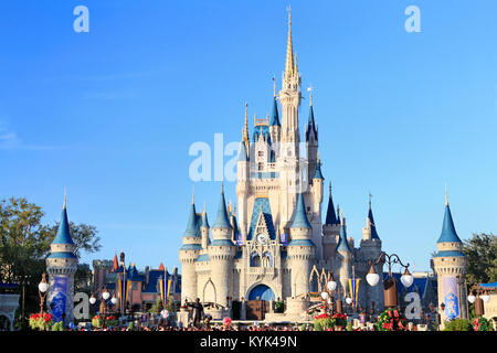 Château de Cendrillon au Magic Kingdom, Disney, Orlando, Floride Banque D'Images