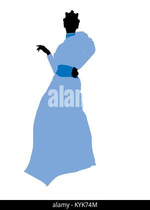 Wendy de Peter Pan illustration silhouette sur un fond blanc Banque D'Images