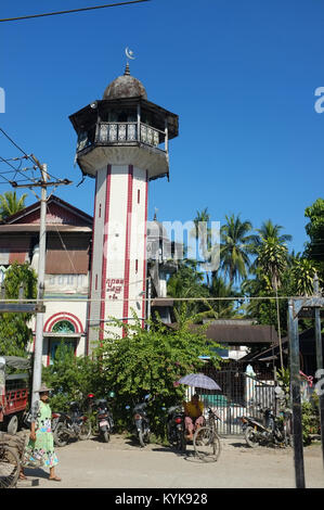 Une mosquée à Thandwe, l'État de Rakhine au Myanmar, Birmanie Banque D'Images