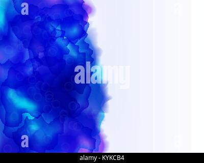Contexte aquarelle de couleur vive vecteur - bleu brillant Illustration de Vecteur