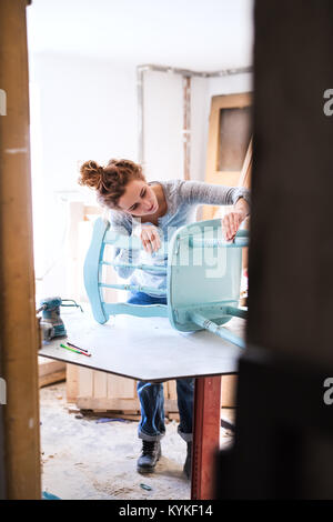 Petite entreprise d'une jeune femme. Banque D'Images