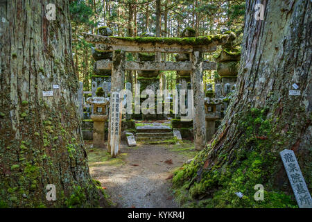 Cimetière Okunoin Temple avec salon à Koyasan (Mt. Koya) à Wakayama Wakayama, Japon - le 29 octobre : Temple Okunoin à Wakayama, Japon, le 29 octobre Banque D'Images