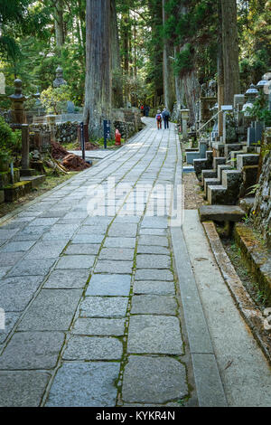 Cimetière Okunoin Temple avec salon à Koyasan (Mt. Koya) à Wakayama Wakayama, Japon - le 29 octobre : Temple Okunoin à Wakayama, Japon, le 29 octobre Banque D'Images