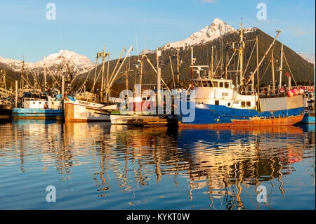 Harbour, Port d'ANB, Thomsen Harbour et Port Eliason. Scène de port, à proximité du centre-ville de Sitka, Alaska, USA. Banque D'Images