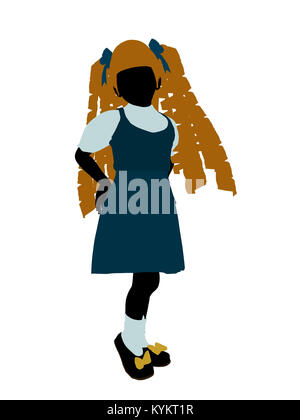 Goldielocks illustration silhouette sur un fond blanc Banque D'Images