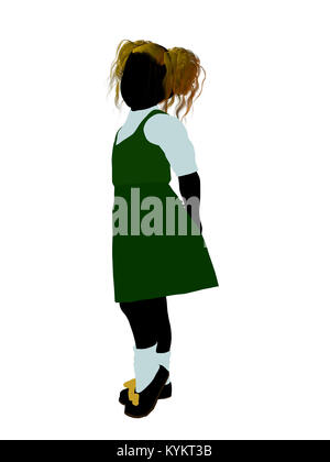 Goldielocks illustration silhouette sur un fond blanc Banque D'Images