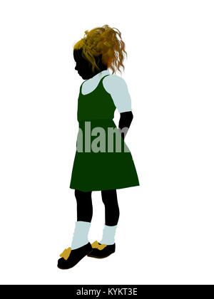 Goldielocks illustration silhouette sur un fond blanc Banque D'Images