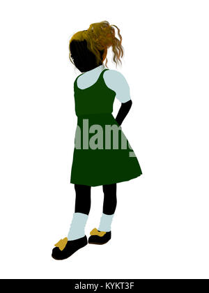 Goldielocks illustration silhouette sur un fond blanc Banque D'Images