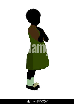 Hansel et Gretel illustration silhouette sur un fond blanc Banque D'Images