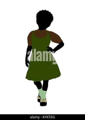 Hansel et Gretel illustration silhouette sur un fond blanc Banque D'Images