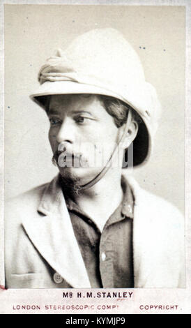 Un portrait de Henry Morton Stanley (1841-1904), le célèbre explorateur, mettant en valeur sa moustache distinguée et sa tenue habillée dans une image datant de 1904. Banque D'Images