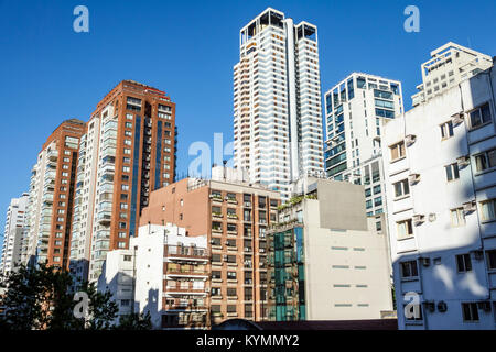 Buenos Aires Argentina,Palerme,ville horizon,vue,immeuble d'appartement,architecture,gratte-ciel gratte-ciel bâtiment bâtiments hispanique,ARG17111 Banque D'Images