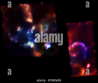 Une illustration de la nébuleuse de Tarentule (30 Doradus) dans le grand nuage de Magellan, situé à 160 000 années-lumière de la Terre. L'image met en évidence la région active formant l'étoile et les riches couleurs de la nébuleuse. Banque D'Images