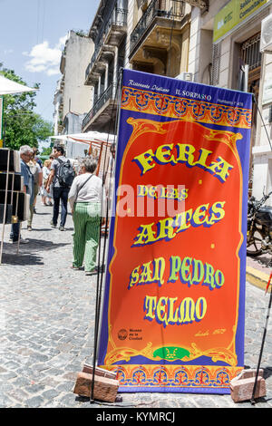 Buenos Aires Argentina,San Telmo Plaza Dorrego,salon de l'art,vendeurs, stalles stands marché acheteur acheter vendeurs, stalles stands stand marché Banque D'Images