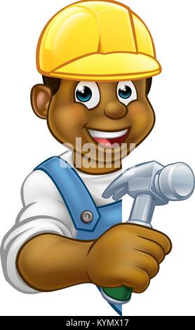 Charpentier constructeur Cartoon Illustration de Vecteur