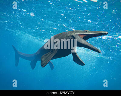 Mosasaurus, immense océan lézard, disparu entre 70 et 66 de mosasaure millions d'années (illustration 3d) Banque D'Images
