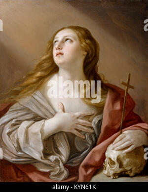 Madeleine pénitente, Sainte Marie Madeleine, femme juive qui a voyagé avec Jésus comme l'un de ses disciples de Guido Reni Banque D'Images