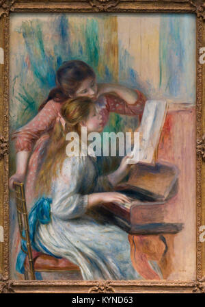 Pierre-Auguste RENOIR - Jeunes filles au piano - les filles au piano, 1892 Musée de l'Orangerie - Paris Banque D'Images