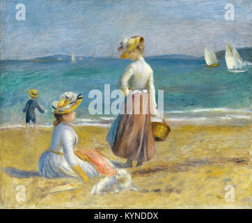 Pierre-Auguste Renoir - des chiffres sur la plage Banque D'Images