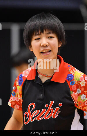 Tokyo Metropolitan Gymnasium, Tokyo, Japon. 15 Jan, 2018. Kyoka, 15 janvier 2018 - Tennis de Table Tennis de Table : Tous les championnats du Japon Junior des célibataires au Tokyo Metropolitan Gymnasium, Tokyo, Japon. Credit : AFLO/Alamy Live News Banque D'Images