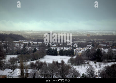 Glasgow, Ecosse, Royaume-Uni. 16 janvier, 2018. UK : Météo du jour au lendemain la neige comme la tempête polaire knightswood golf Glasgow. Credit : Gérard ferry/Alamy Live News Banque D'Images