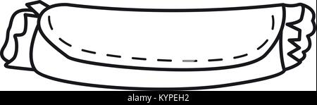 Burrito isolés contours Illustration de Vecteur