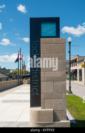 Lockport Locks canal Érié NY district Banque D'Images