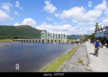 Pont à péage Penmaenpool Banque D'Images