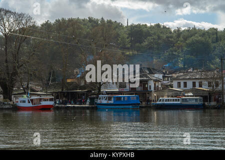 Dans l'île du lac Pamvotida de Ioannina en Grèce Banque D'Images