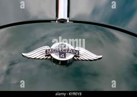 Hotte ornement sur un 1959 Morgan +4 Drophead Coupé Banque D'Images