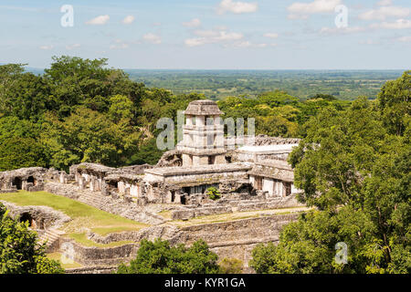 PALENQUE, MEXIQUE - le 29 novembre : l'ancien Palais de la Maya site du patrimoine mondial le 29 novembre 2016 à Palenque. Palenque fut declar Banque D'Images