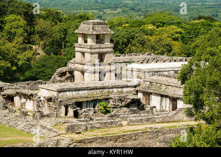 PALENQUE, MEXIQUE - le 29 novembre : l'ancien Palais de la Maya site du patrimoine mondial le 29 novembre 2016 à Palenque. Palenque fut declar Banque D'Images