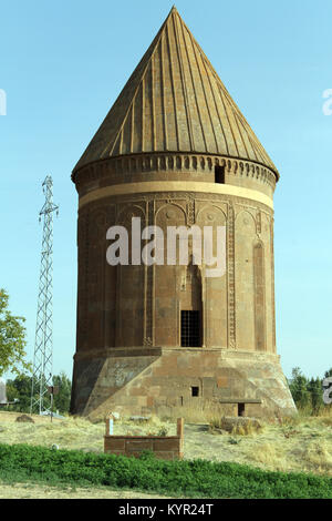 Vieille brique turbe et du cimetière d'Ahlat, Turquie Banque D'Images