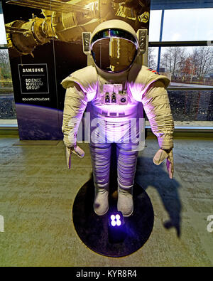 Tim Peakes maquette russe Soyouz spacesuit Shildon Railway Museum Banque D'Images