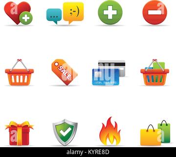 Ecommerce icon set. Illustration de Vecteur