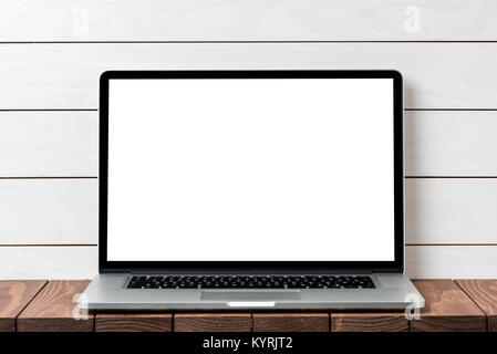 Les ordinateurs portables avec écran blanc clair Banque D'Images