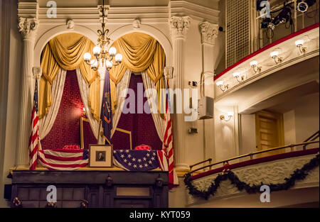 L'historique Ford's Theater, le site de l'assassinat du président Lincoln. Banque D'Images