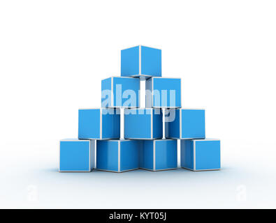 Pile de cubes pyramide Banque D'Images