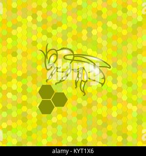 Symbole de l'Abeille mignon Illustration de Vecteur