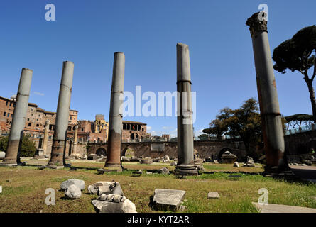 Italie, Rome, Forum de Trajan, Basilique Ulpia Banque D'Images