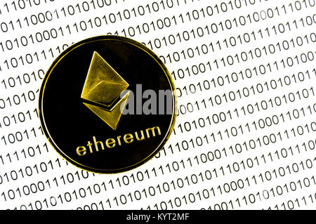 Ethereum est une façon moderne de l'échange et cette crypto-monnaie est un moyen de paiement dans les marchés financiers et sur le web Banque D'Images