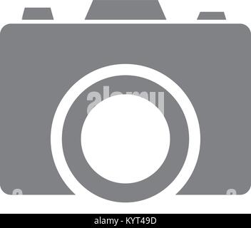 Illustration vecteur de l'icône Appareil photo dans un style plat isolé sur fond blanc. Symbole de l'appareil photo pour votre web site design, logo. Illustration de Vecteur