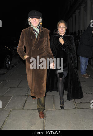 Diverses célébrités assister à Evgeny Lebedev fête de Noël le propriétaire de l'Evening Standard comprend : Bob Geldof, Jeanne Où : Londres, Royaume-Uni Quand : 16 décembre 2017 Source : WENN.com Banque D'Images