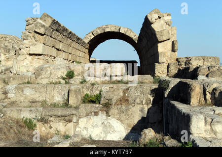 Ruines du grand bain romain à Salamine, Chypre du Nord Banque D'Images