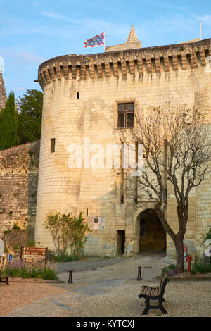 La Porte Royale - l'entrée du château de Loches, Indre et Loire France. Banque D'Images