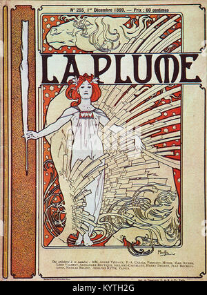 Alphonse Mucha (Alfons Maria) 1860 - 1939 La plume - 1899 Banque D'Images