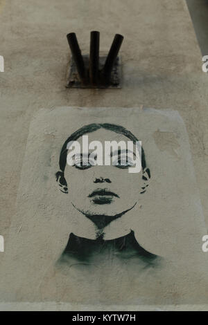 La triste et grave de l'écriture graffiti reine Banque D'Images