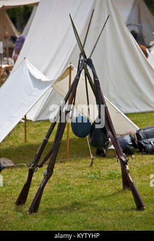 Fusils et canons de la guerre civile Banque D'Images